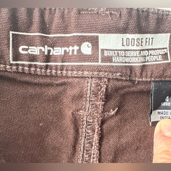 Carhartt Rugged Flex Loose Fit Canvas Work Pants Womens Size 4 Short BN2080 BRN - Picture 6 of 12